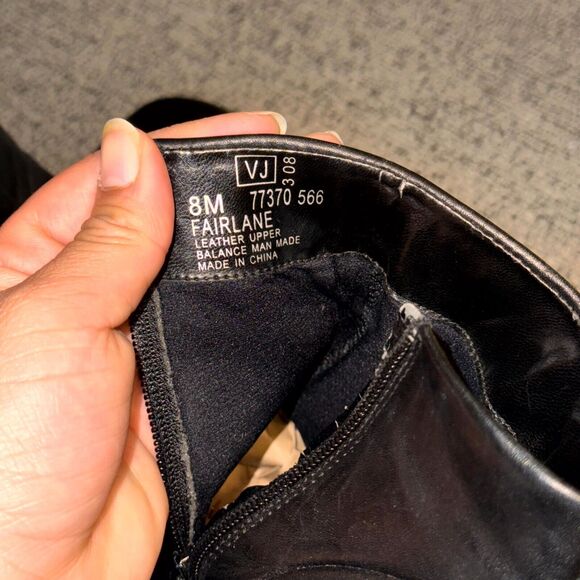 Covington Fairlane Women Bootie 8M Black Leather Cuban Heel Side Zip Ankle Boots - Picture 5 of 7